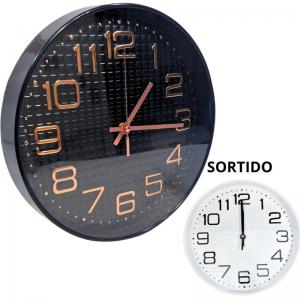 Relógio de Parede Redondo 30Cm Decorativo Sortido