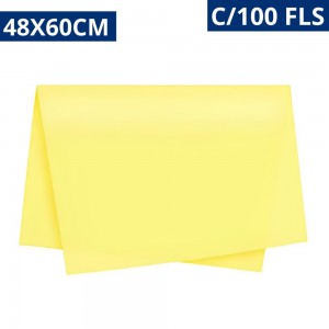 Papel Seda Amarelo (48X60Cm) 100 Peças - Vmp