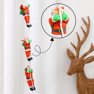 Papai Noel Escalador Decorativo Natalino 23Cm Fartex