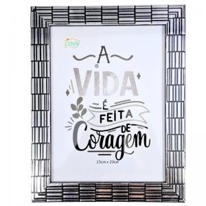 Porta Retrato Plástico 15X20 Decorado Horizontal Vertical Vidro Sala Trabalho