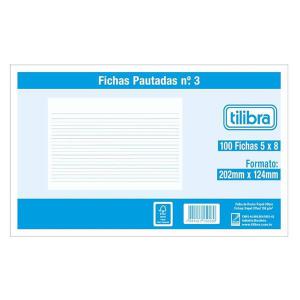Ficha Pautada N.3 5X8 Pct.c/100 Tilibra