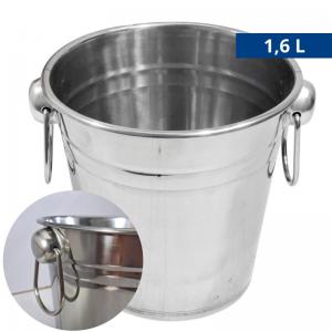 Balde Gelo Aço Inox 1,6L Elegante Festa
