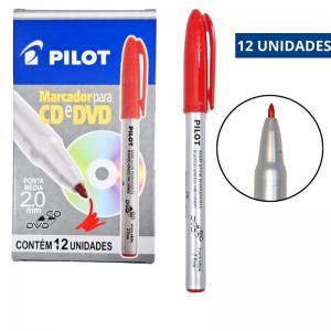 Marcador Permanente P/Cd Pilot Vermelho Cx.c/12 Pilot
