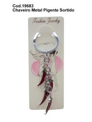 Chaveiro Metal Pingente Sortido Bolsas/Chinelos/Doces/Pimentas Forbess