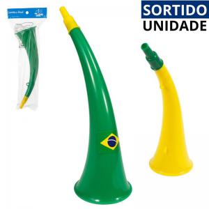 Corneta Torcida Brasil Copa do Mundo 23 Centímetros Verde Amarelo