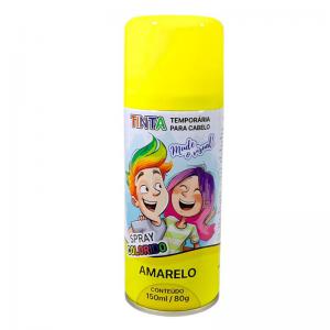 Tinta Spray Cabelo Amarelo Temporária 150Ml