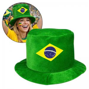 Chapéu Cartola Verde Brasil Torcida Festa Copa Carnaval Cuiabá