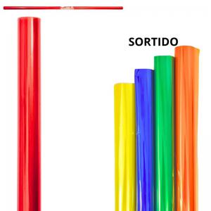 Papel Celofane Colorido Transparente 85X100 com 3 Folhas para Embrulho