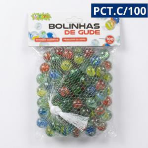 Bolinha de Gude Fantasia Colorida 16Mm 100 Unidades Vidro Decoração