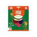 Lapis de Cor Inteiro 24 Cores Flex Sextavado Pct C/6 Leonora