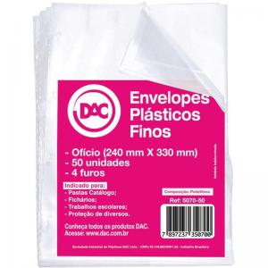 Envelopes Plásticos Dac Catálogo 24X33Cm Pacote 50 Unidades
