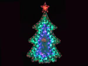 Pisca Natal Árvore Led Colorido 120 Lâmpadas Sequenciais 127V 65Cm Decoração