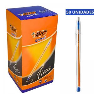 Caneta Bic Cristal Fina Esferog.azul Cx.c/50 Bic Brasil