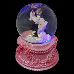 Enfeite Resina Bola Cristal C/Luz Pq. Braslu