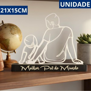 Placa Decorativa Plástica Pai Frase Dia dos Pais Presente Parede Homenagem