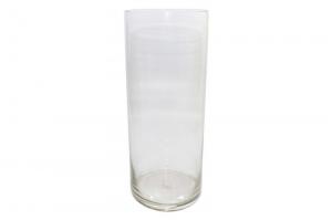Vaso Tubular Vidro Transparente Decorativo 50X20Cm