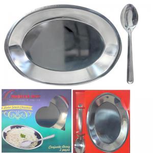 Conjunto Baixela Inox C/Colher C/2 Pcs Madefer
