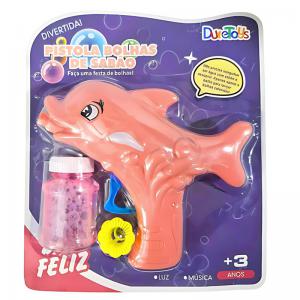 Pistola Lança Bolhas com Musica e Luz a Friccao - Dutetoys