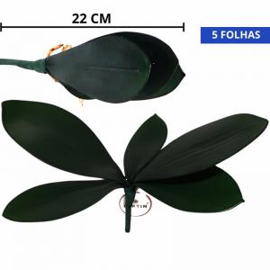 Folhagem Orquidea Verde com 5 Galhos 22Cm - Cp Import