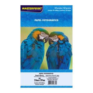 Papel Fotográfico Glossy A4 180G - 20 Folhas - Master Print