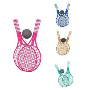 Raquete Tênis Infantil Plástico Mini Toys com Bola