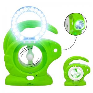 Luminária Led Multifuncional 3-Em-1 com Ventilador