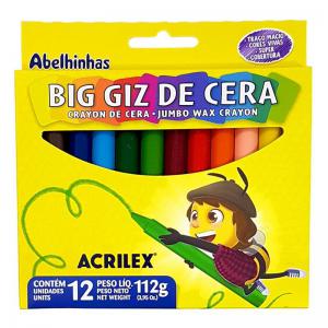 Kit 12 Giz de Cera Jumbo Acrílex - Acrilex