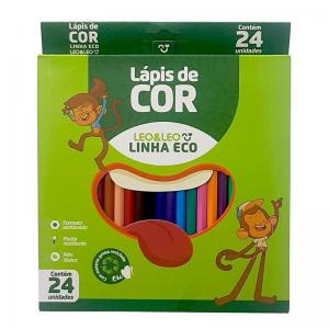 Lápis de Cor Ecológico Leonora 24 Cores Sextavado