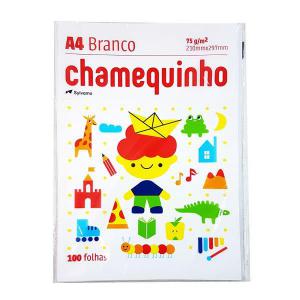 Papel Sulfite A-4 210X297Mm 75.G/M2.Chamequinho Pacote com 100 Folhas Branco - Chamex
