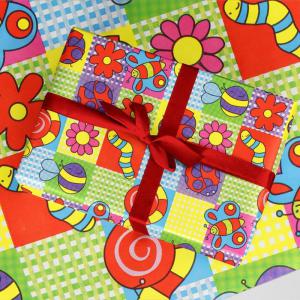 Bobina Papel Presente Couche Estampas Infantil com 60Cm 4 Kilo - Gessele