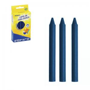 Giz de Cera Carpinteiro Lapizao Estaca Azul Turquesa - Acrilex