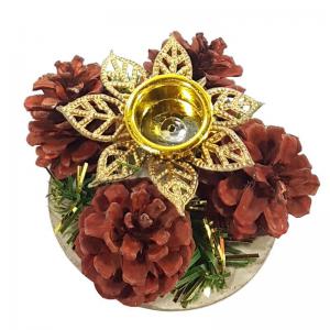 Enfeite Natal Candelabro para 1 Vela - Centro Oeste