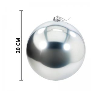 Bola Natal 200Mm Met.prata Unidade - Centro Oes