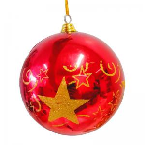 Bola Natal 250Mm Decorada C/Laco Cor Sortida  Centro Oes