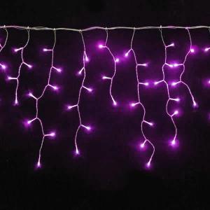 Pisca Natal Cascata Led Rosa 192 Lampadas Sequencial 127V/3,8Mt-M/F - C.o
