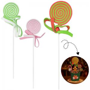 Pirulito Decorativo Multicolor 40Cm Presente Criativo