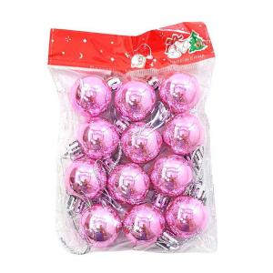 Bola Natal 30Mm Met.pink C/12 Bolas Centro Oes
