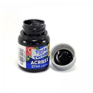 Tinta para Tecido Acrilex Preto 37Ml Artesanato