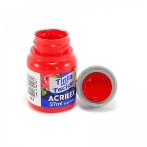 Tinta Tecido Acrilex Vermelho Tomate 37Ml
