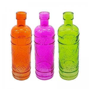Garrafa Vidro Decorativa Color. 167Ml Home Desig