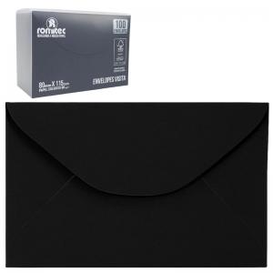 Envelope Visita Preto 80G 115X80Mm Plastpark C/100