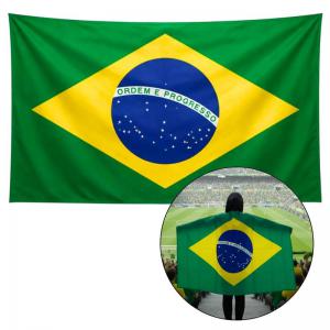 Capa Bandeira Brasil Poliéster Body Flag Sem Cabo 90X145 Centímetros