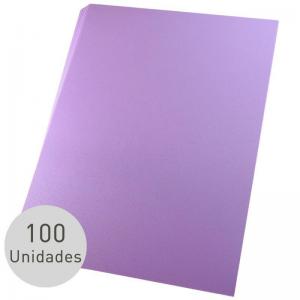 Capa Plastica para Encardenação A4 Transparente Lilas com 100 Unidades - as Papeis