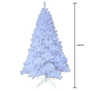 Arvore Natal Pinheiro Branca 180Cm/900Gl C/Pe de Ferro- C.o