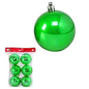 Bola Natal 50Mm Met.verde C/6 Bolas Centro Oes