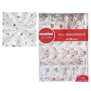 Saco Transp.15X22 Estampa Natalina C/100  Cromus