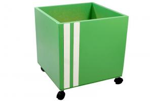 Cachepot Mdf Quadrado Espelhado Verde 36X35 Gd. Cansan