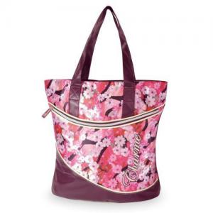 Bolsa Universitária Charme Estampa Floral 38Cm
