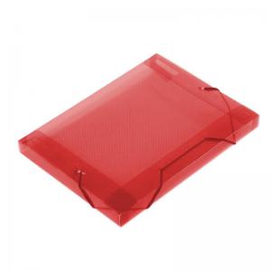 Pasta com Aba Elastico Pp Lombo 20Mm Oficio Vermelho Unidade - Dac