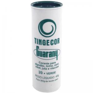 Corante Tingecor Verde Guarany 40G Roupas Tecido